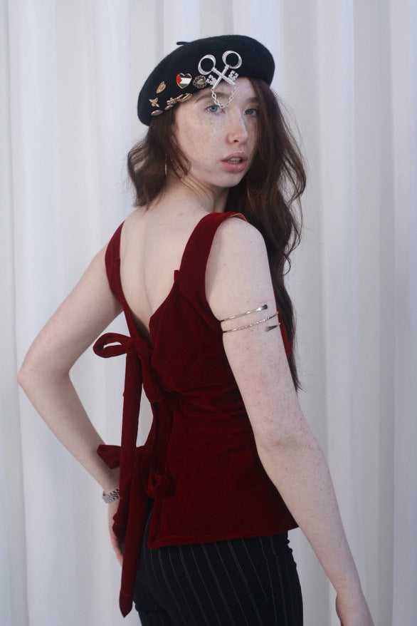 Red velvet Celtic top