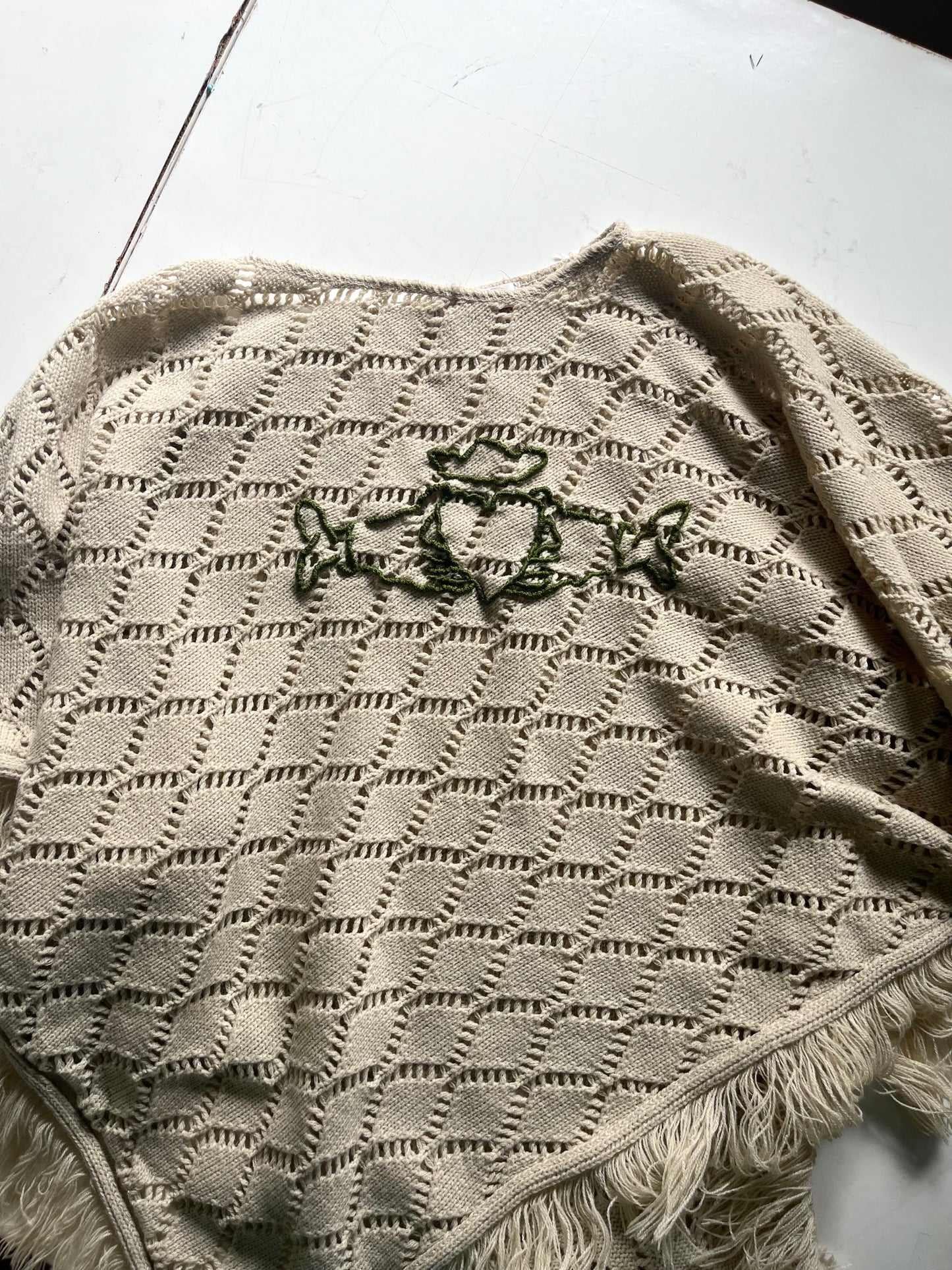 Taupe Claddagh Shawl MEDIUM-LARGE