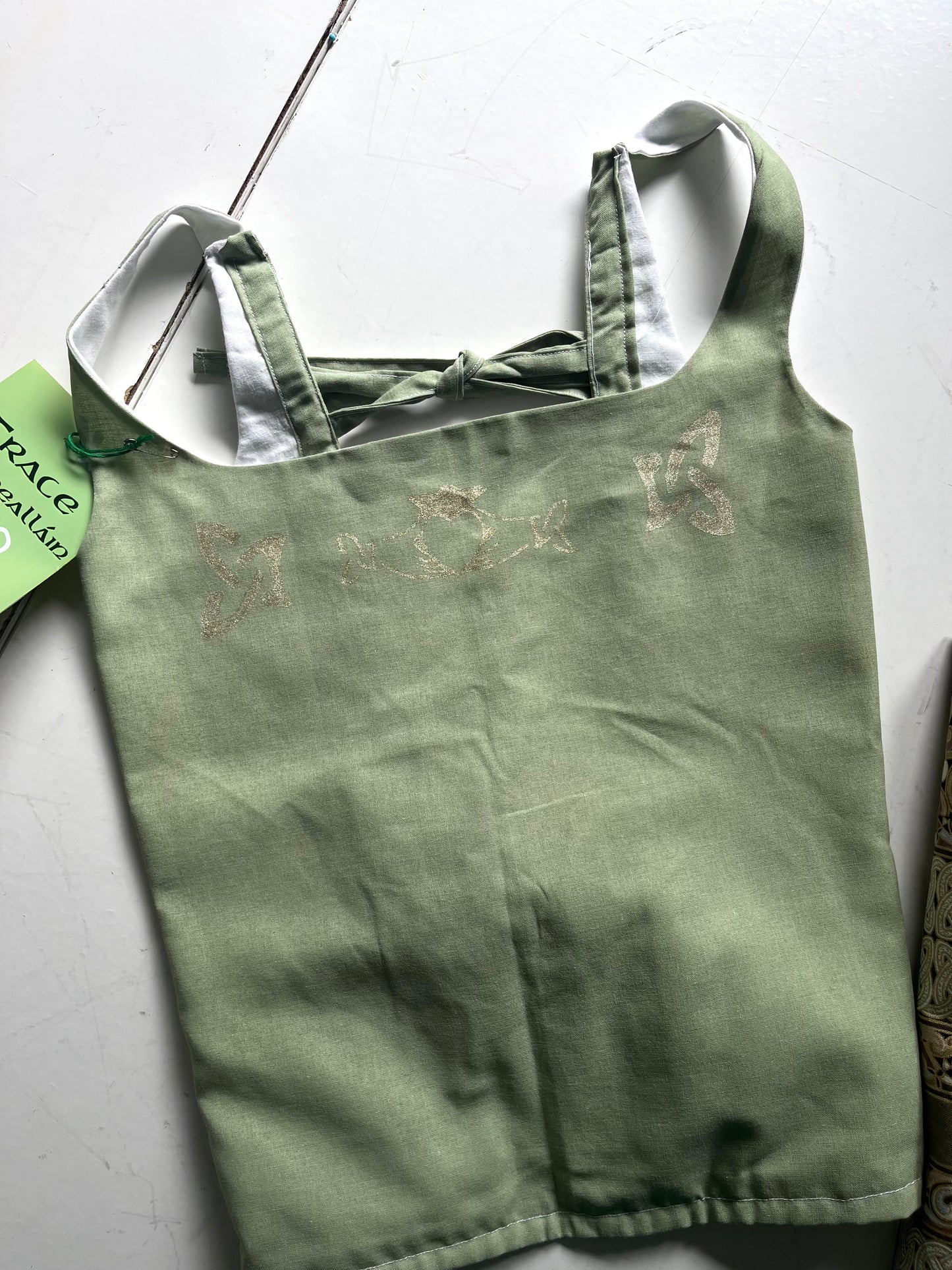 Green Tie Top XXSMALL